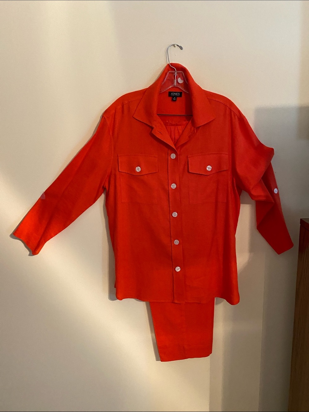 Jones New York Bright Red Women's Pantsuit Set